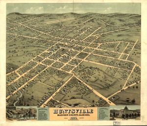 Huntsville, AL, Bird's Eye View,1871